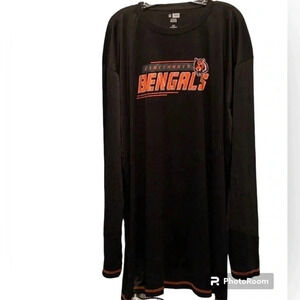 Cincinnati Bengals NFL Long Sleeve Pullover Shirt 3XLT Big and Tall